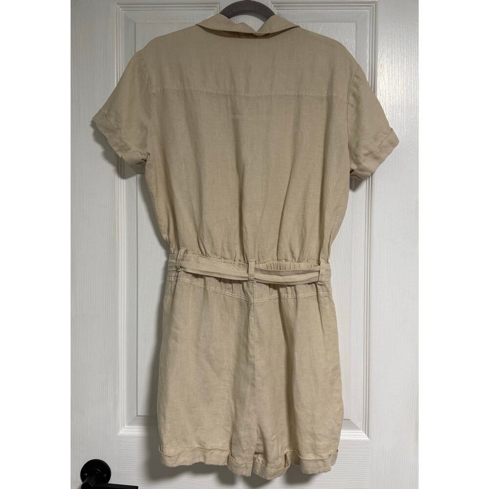 Anthropologie Cloth & Stone Women's Linen Utility Romper Size Large - Picture 10 of 12